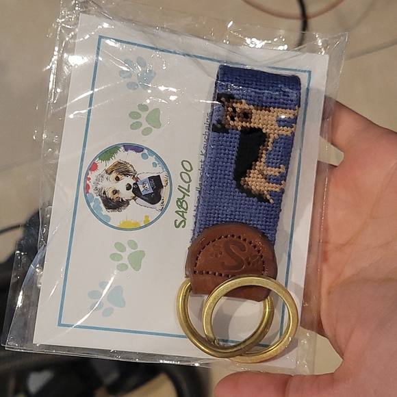 Sabyloo german shepherd genuine leather keychain - Picture 1 of 2